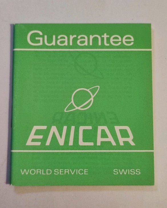 Genuine 90’s Enicar Watch Guarantee Booklet – Blank
