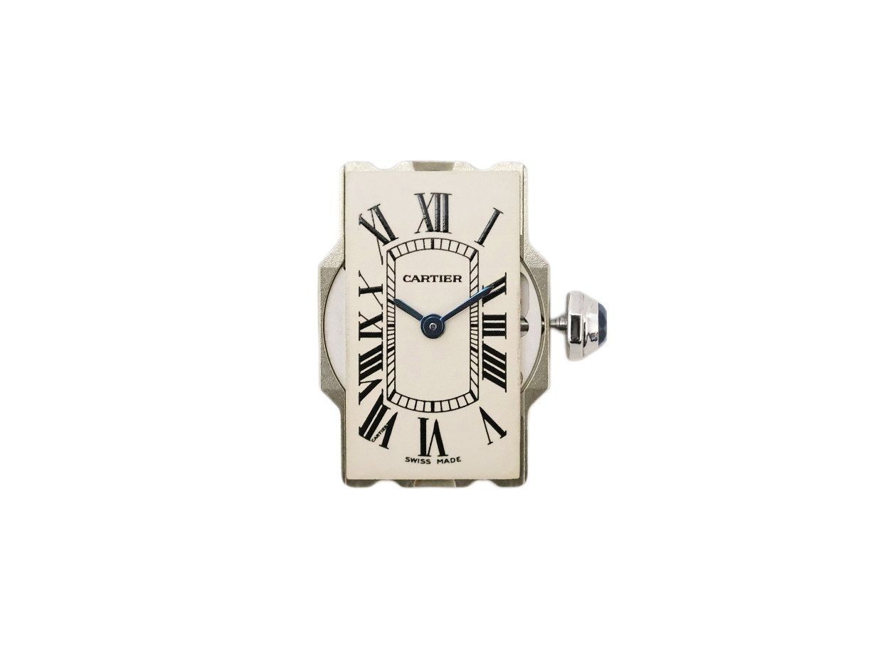 CARTIER Movement Tank Americaine Cal.157 Ladies Wrist Watch Working used Japan