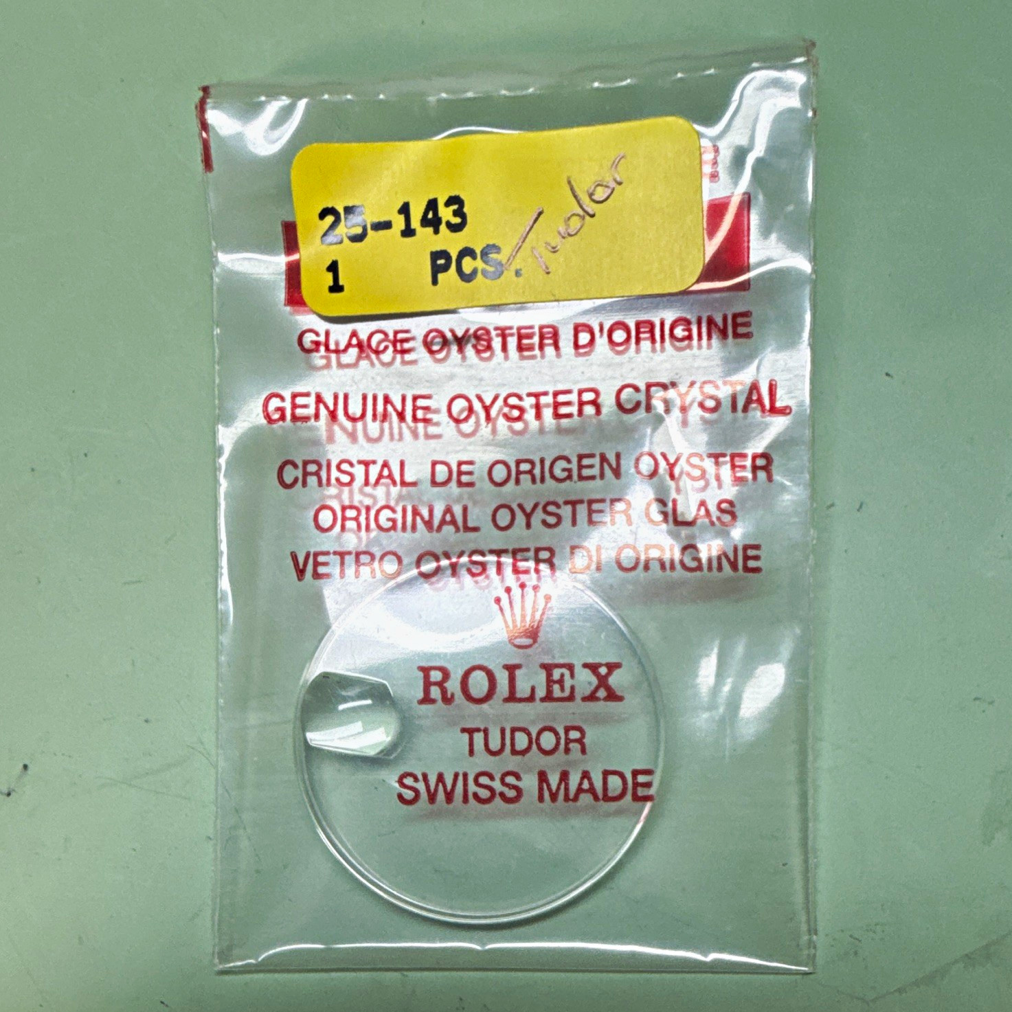 Rolex Genuine Oyster Watch Crystal Clear for Tudor Oyster MPN 25-143