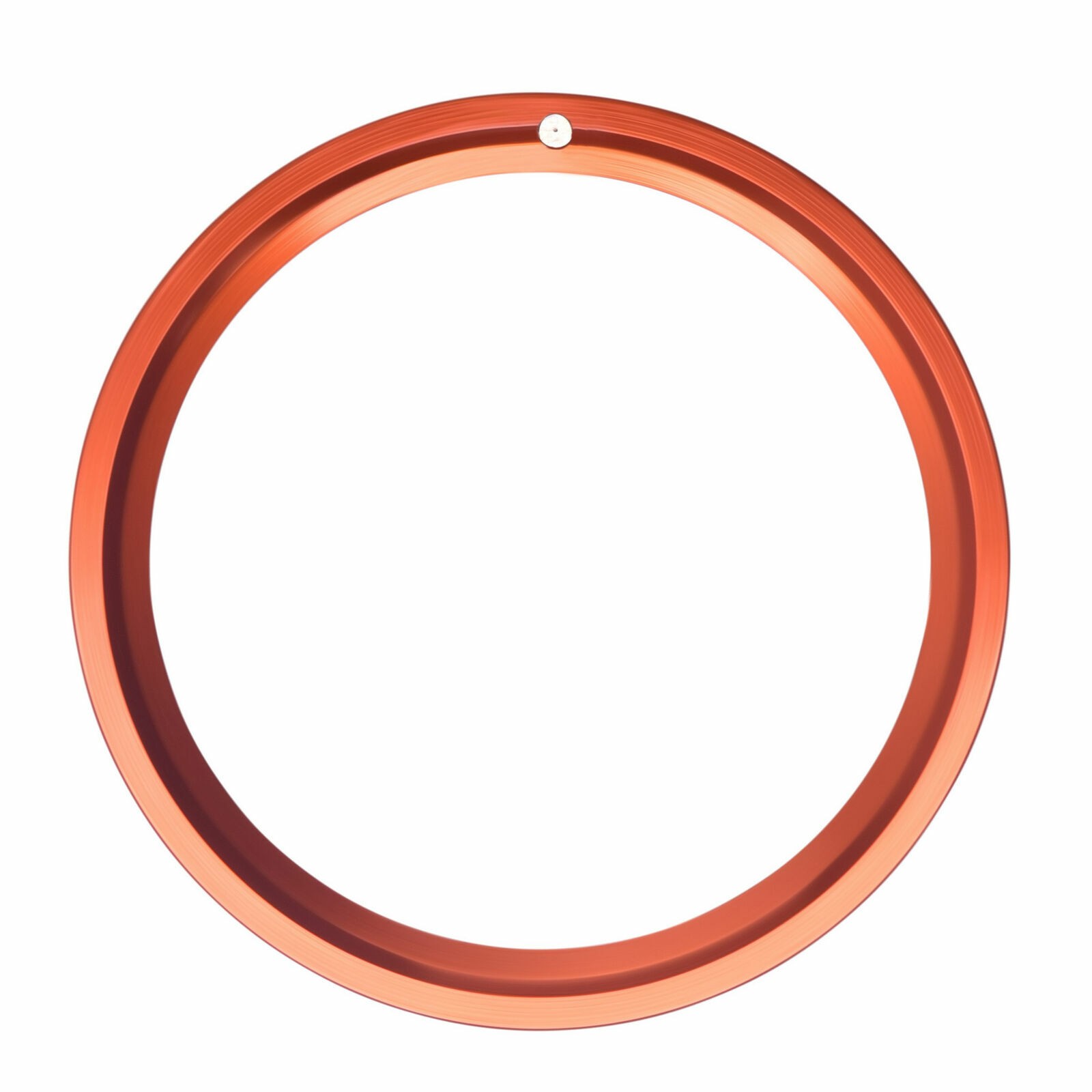 Orange Aluminum Replacement Bezel Insert 41.30mm x 33mm Silver Numbers