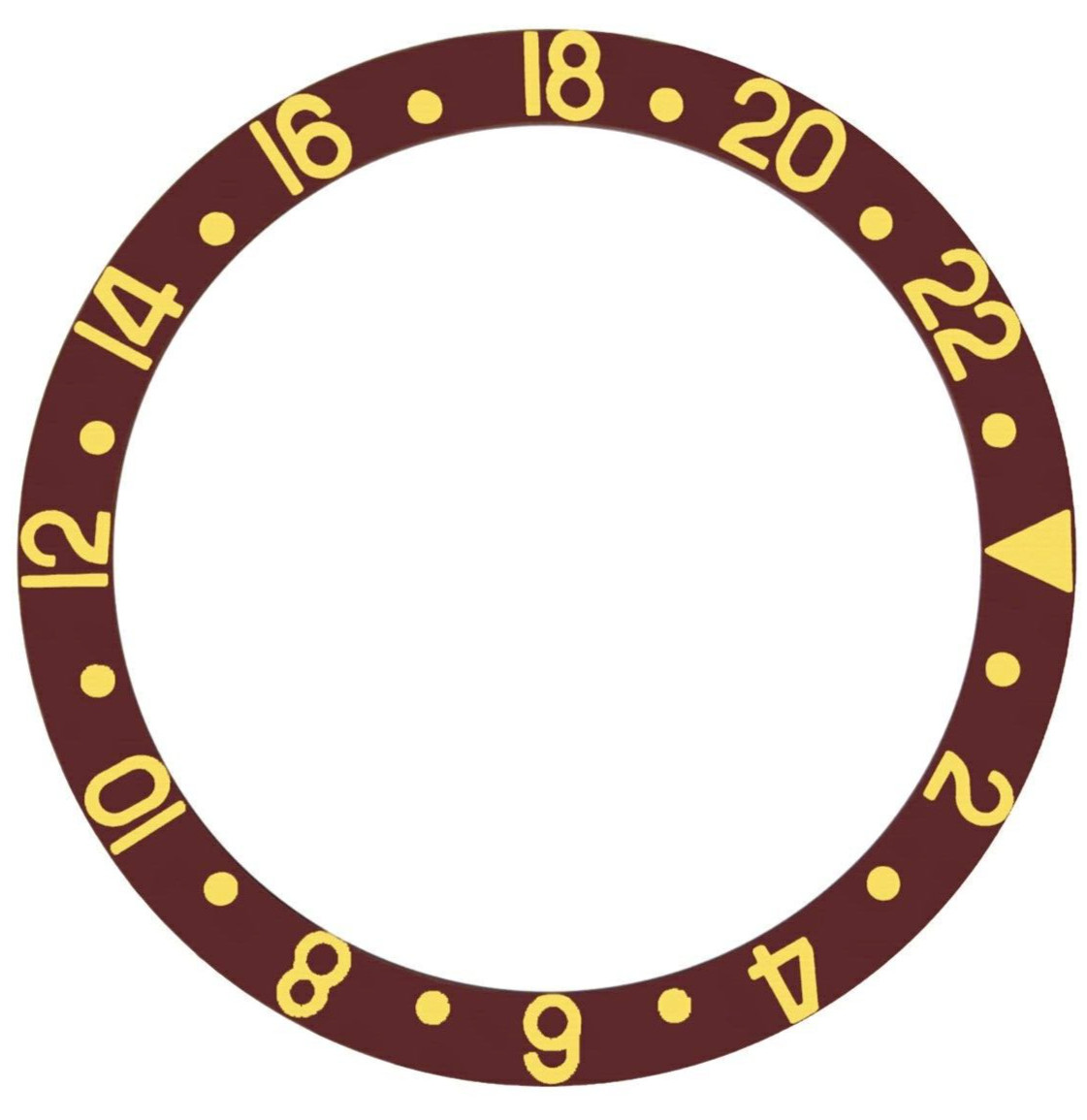 BEZEL INSERT ALUMINUM FOR ROLEX GMT SAPAHIRE 16700 16710 16713 16718 16760 BROWN