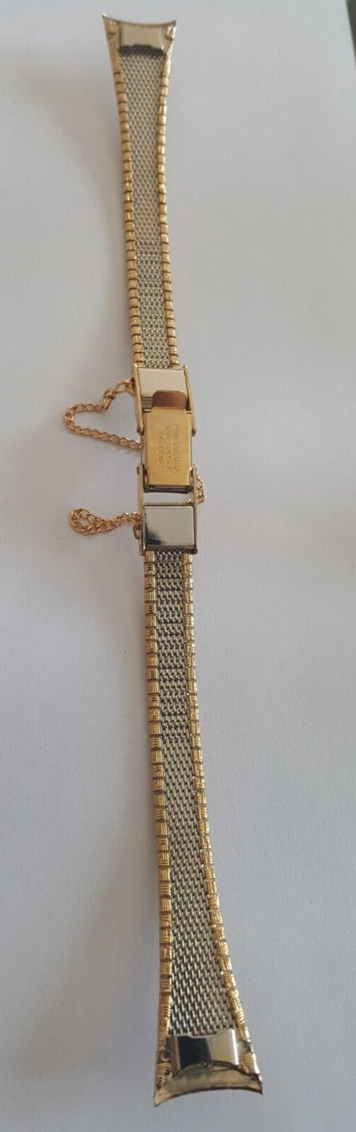 Longines Gold Plated Watch Bracelet With Safety Clasp Chain