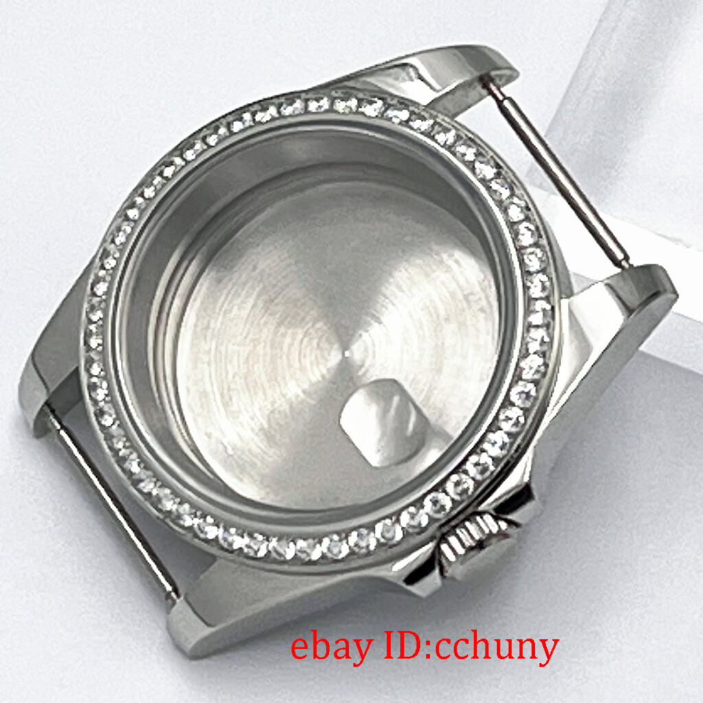 36mm silver/black/gold watch case sapphire fit NH35 NH36 ETA2824 PT5000