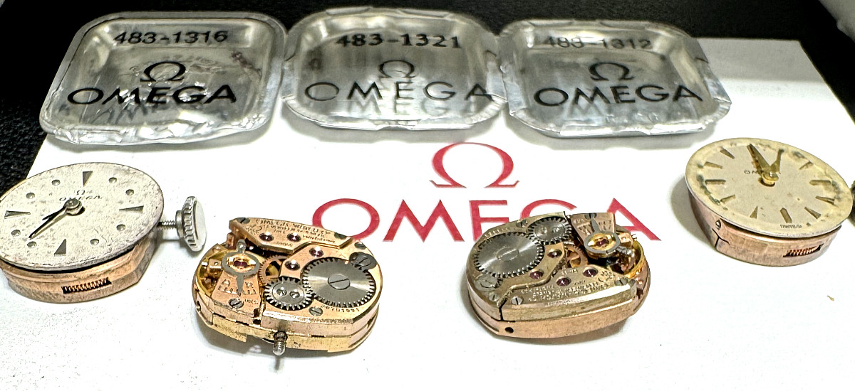 Omega AssortedWatch Parts 483-series With Unfinished Watches PROJECT Swiss