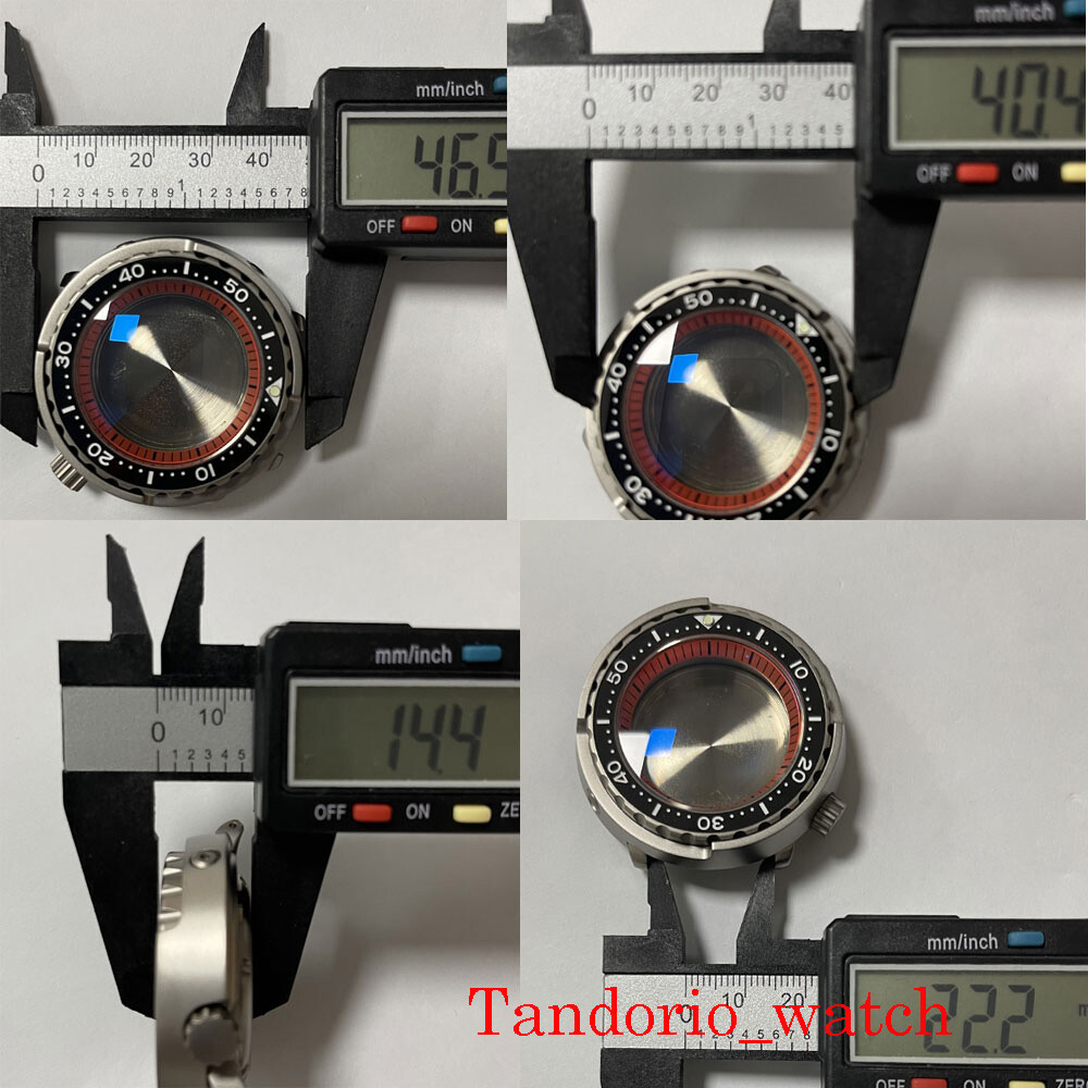 47mm Titanium Watch Case Sapphire Fit NH35A SKX007 SBBN031 200M Waterproof parts