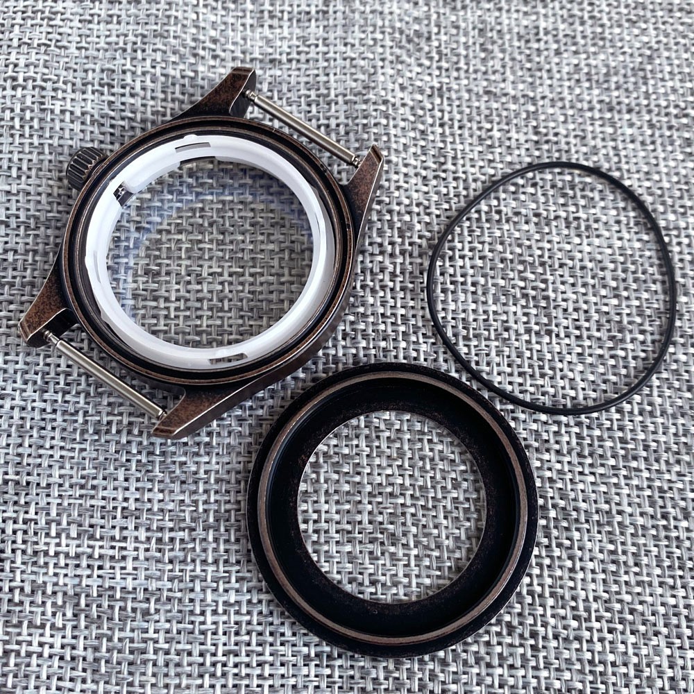 Retro NH35 Men Watch Case for NH36 PT5000 ETA2824 36mm 39mm Bronze PVD Plated