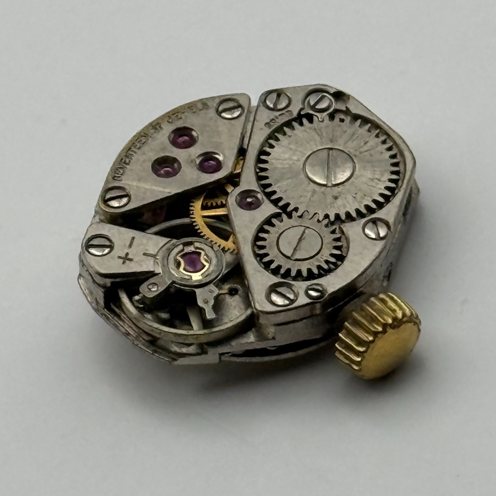 FHF 609 Watch Movement Rotary 17 Jewels Swiss Manual Wind Parts Repair 15.3mm
