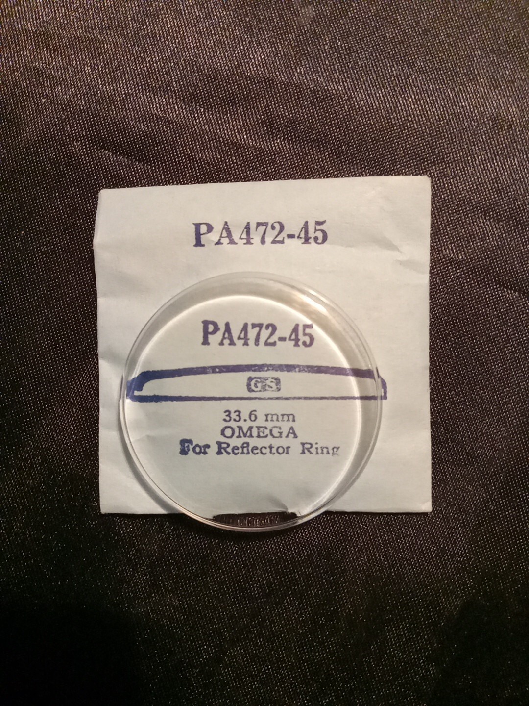 NOS Omega Watch Crystal PA472-45 33.06mm For Relector Ring