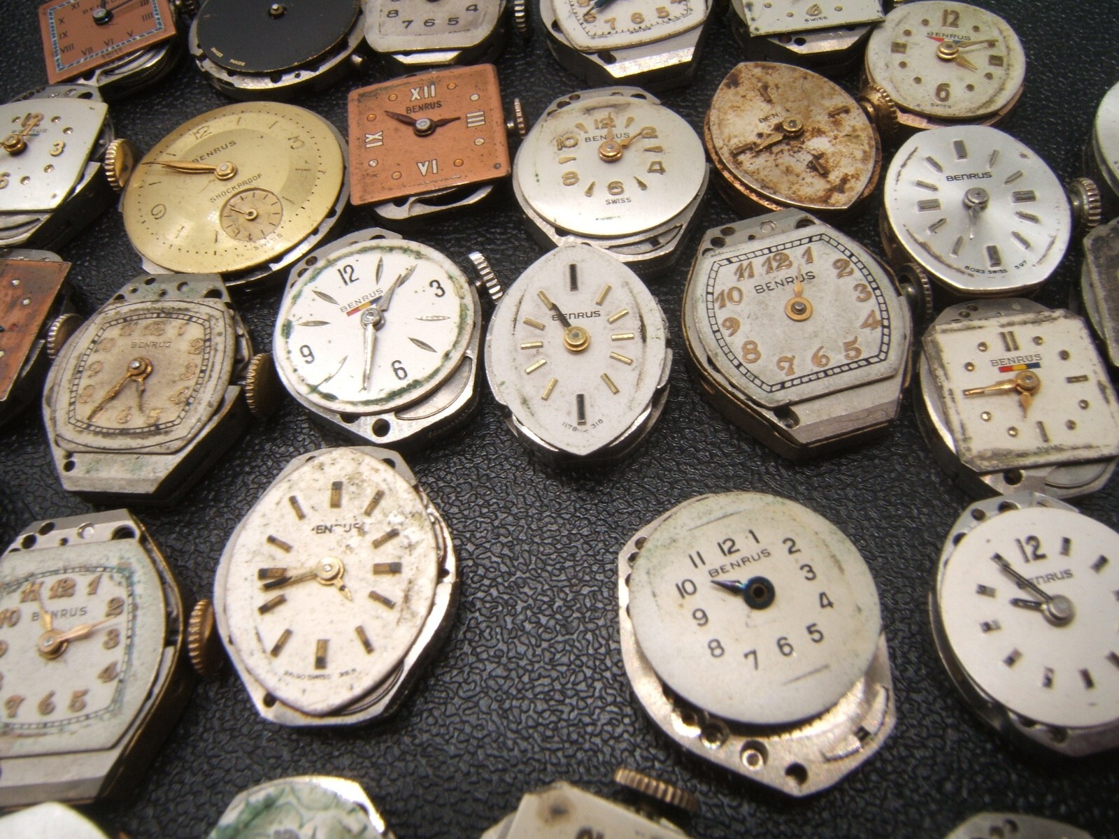 33 VTG BENRUS WOMEN’S WRIST WATCH MOVEMENTS WIND UP AS IS PARTS REPAIR