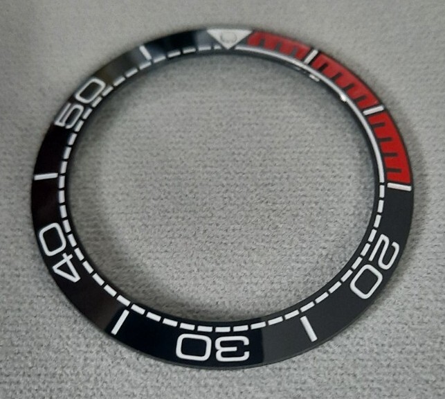 41.5mm Ceramic bezel insert For Omega Seamaster Planet Ocean Black Red