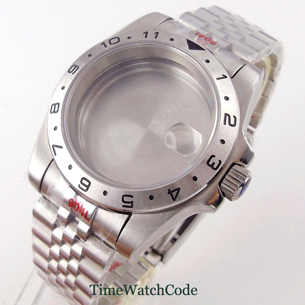 39mm Sapphire Glass Watch Case Fits NH35 PT5000 ETA2824 Miyota8215 821A DG2813