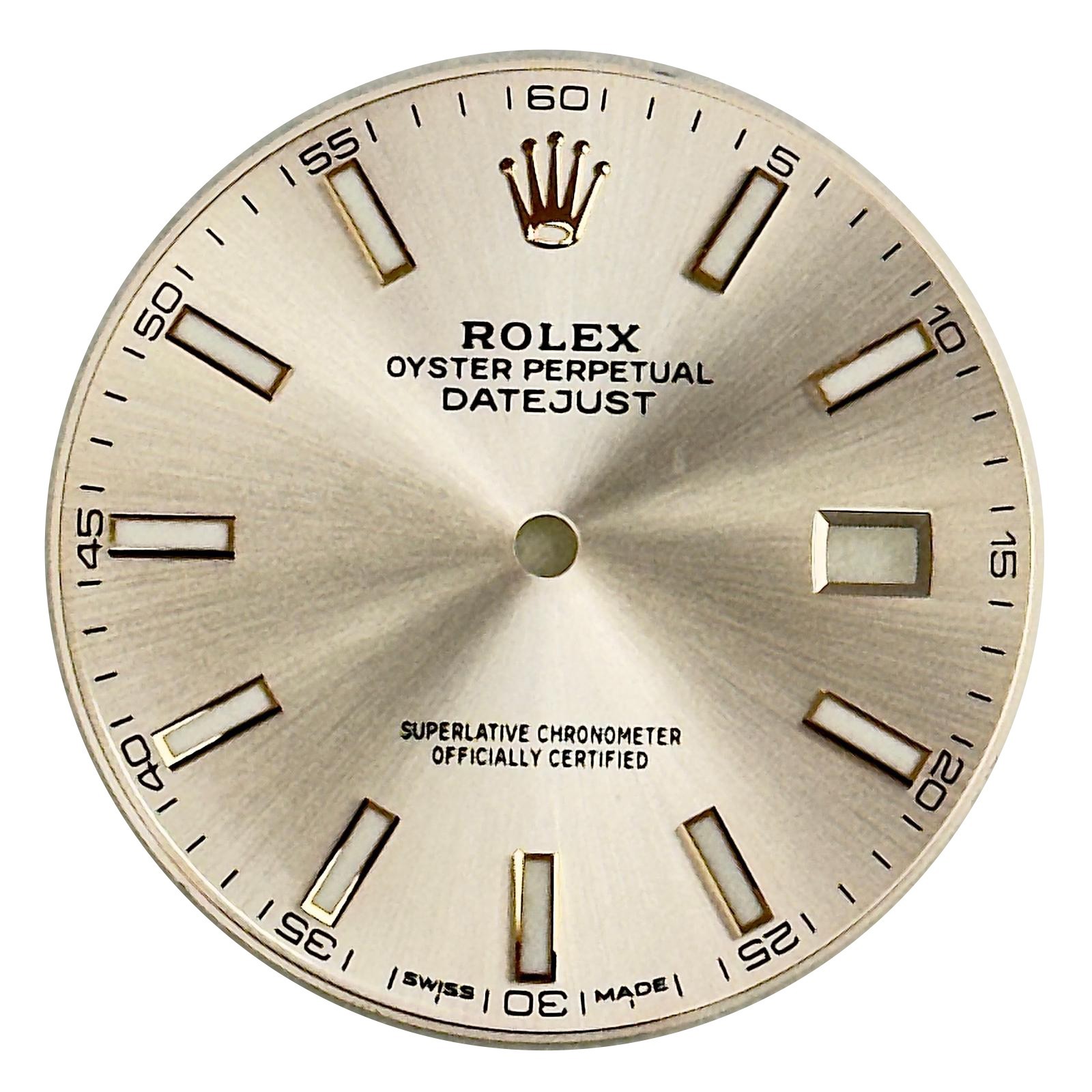 ROLEX ORIGINAL DIAL DATE-JUST SUNDUST ROSE-PINK GOLD CROWN FOR MODEL# 126300