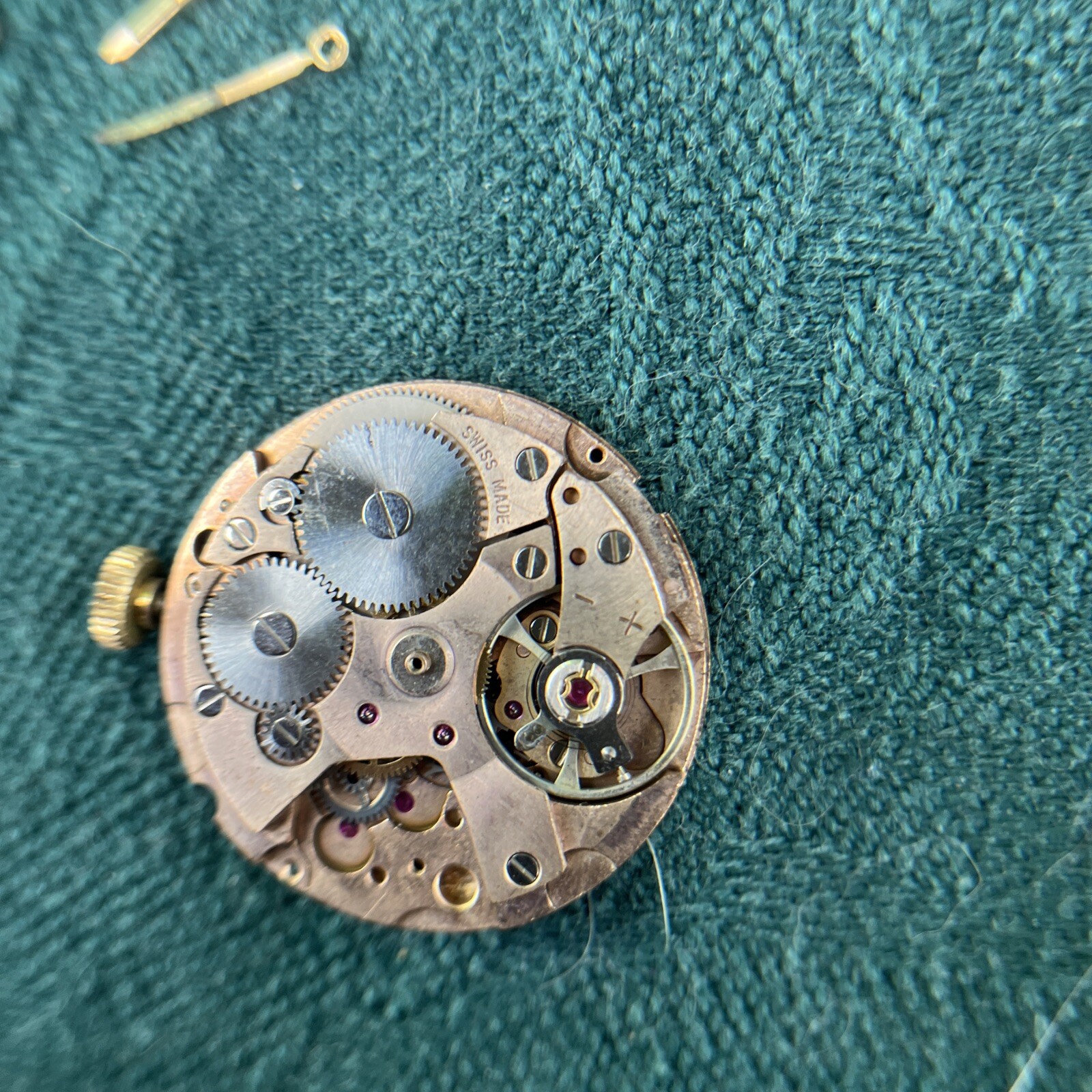Vintage LANCO Dial and Movement Hands Not Working Used