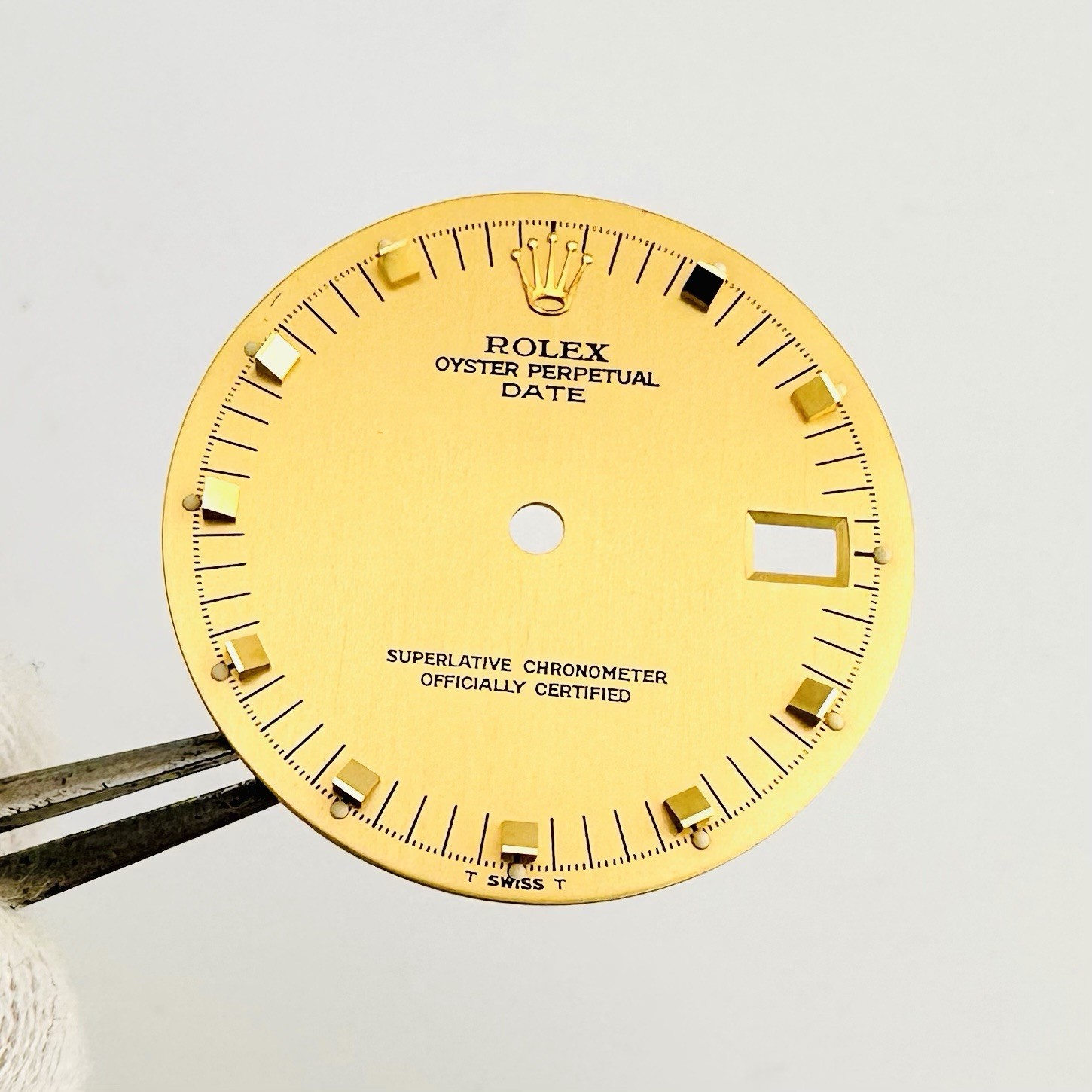 Auth. Rolex Champagne Doorstop Markers Tritium Dial 34mm Date 15053 15233 15058