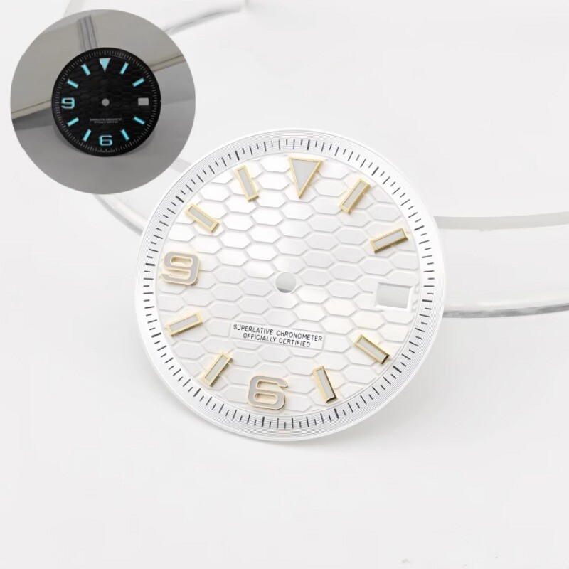 28.5mm 31mm Watch Dial blue Luminous fits NH35/NH36 movement Watch Parts