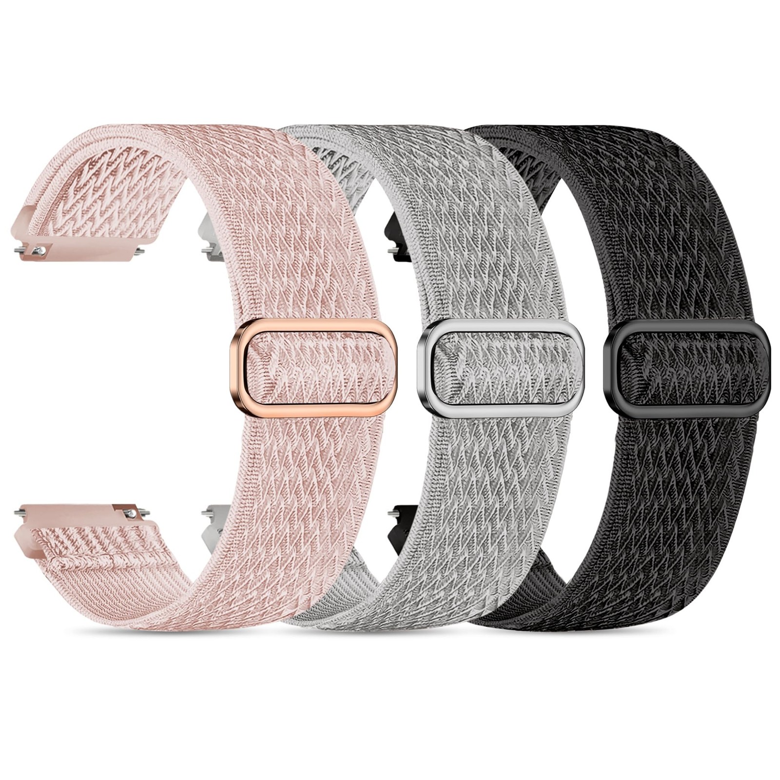 3 Pack Watch Bands for Spade Co Health Smartwatch 4, 22mm Elastic Nylon Repla…