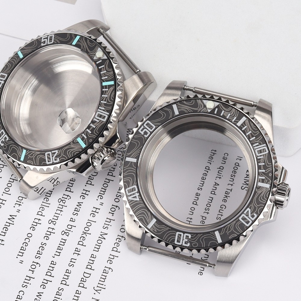 Sapphire Oyster GMT Watch Case 40mm Ceramic Bezel 10ATM For Seiko NH35 Movement