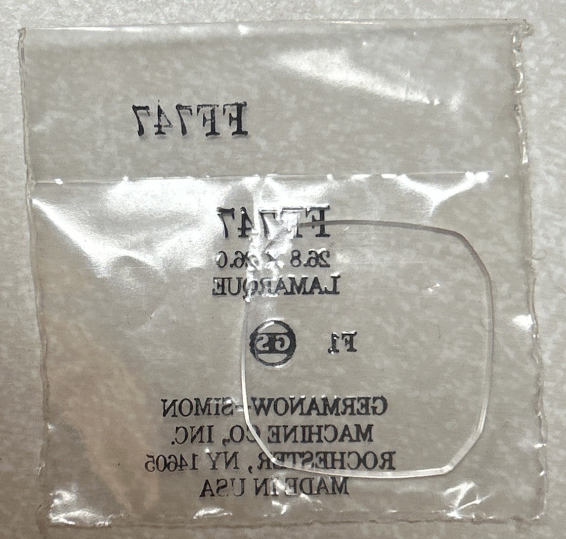 Vintage Germanow-Simon G-S FF747 Lamarque 26.8 X 26.0 Watch Crystal Sealed NOS