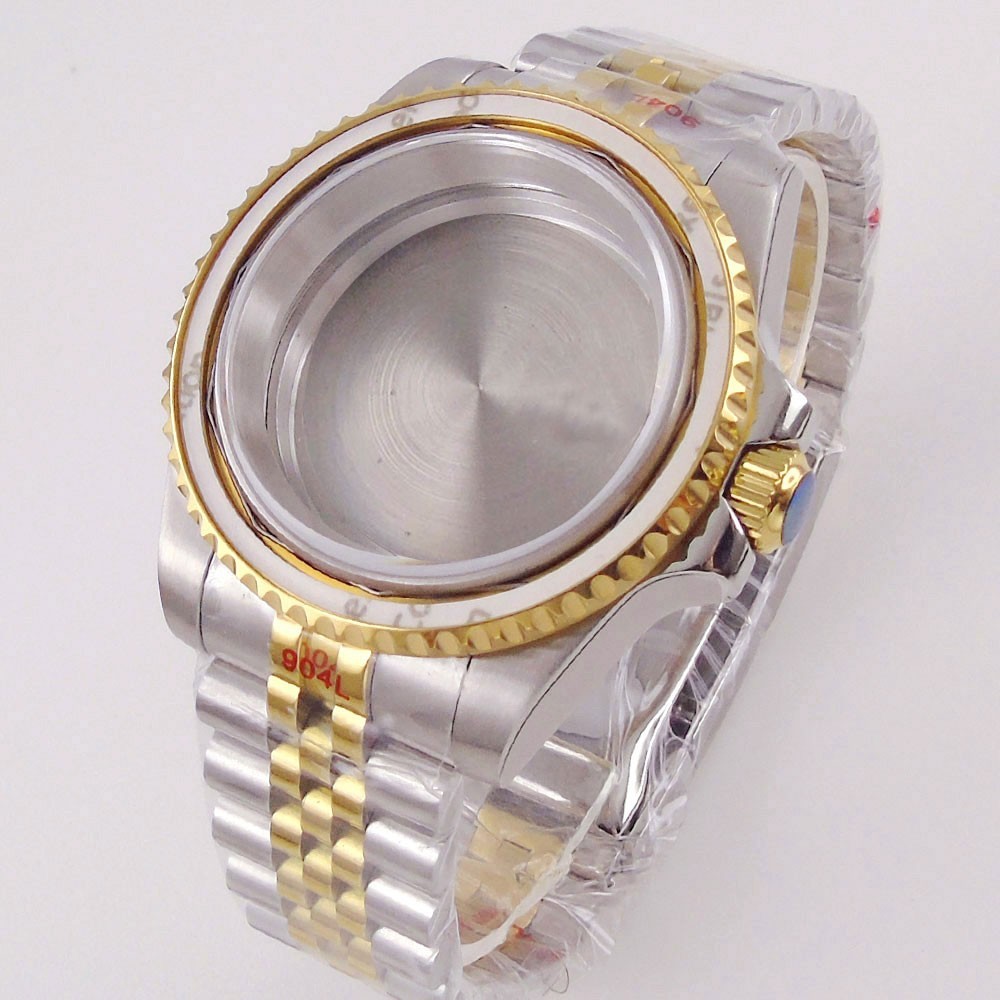 200M Diver Watch Case 40mm Sapphire Fit NH35 NH34 GMT PT5000 Steel Slide Buckle