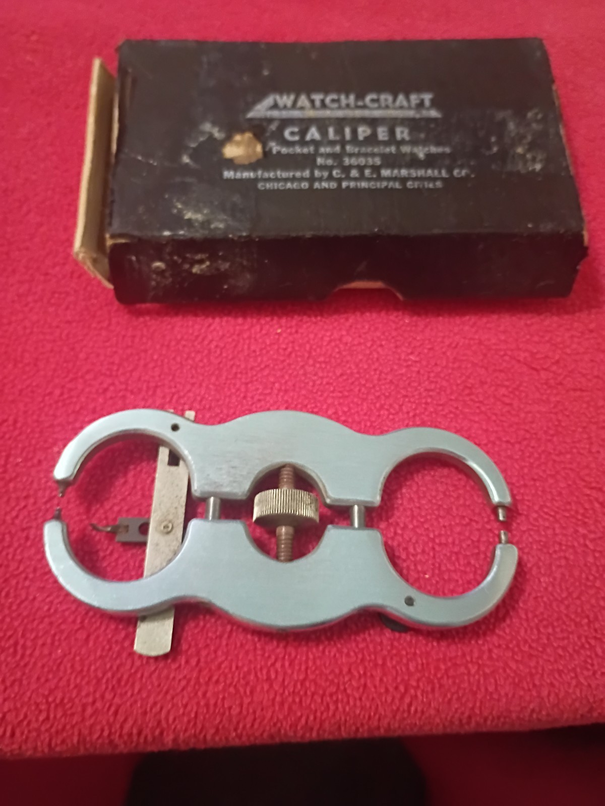 VTG WATCH-CRAFT C&E MARSHALL POISING & BALANCING CALIPER WATCHMAKER TOOL