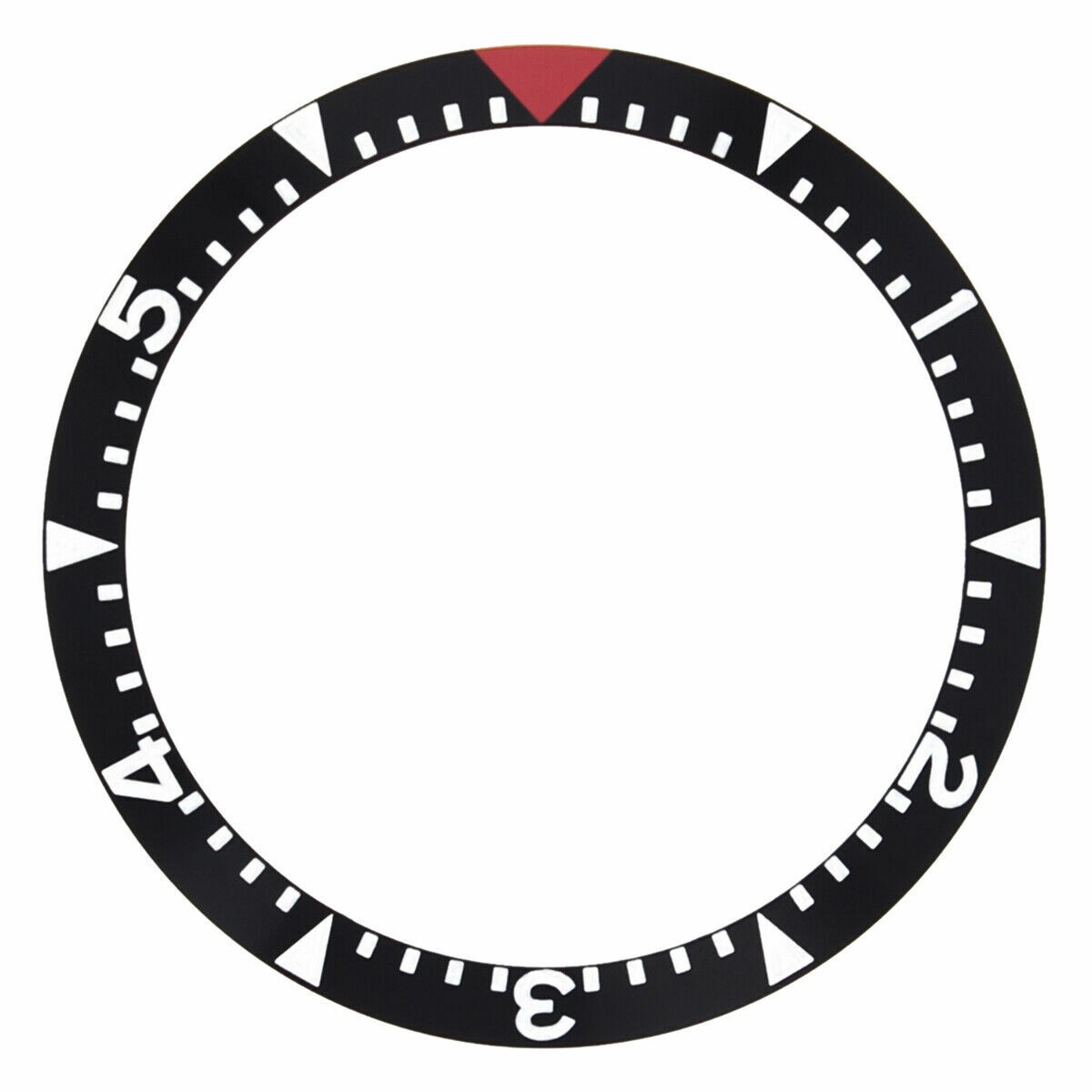 BEZEL INSERT FOR VINTAGE ROLEX SUBMARINER MILGAUSS 6541 WATCH RED TRIANGLE