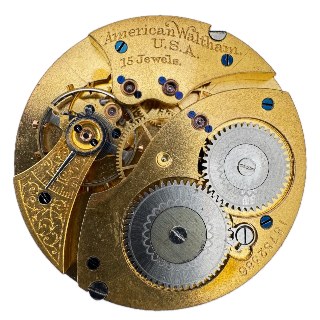 Antique 14s 1912 Waltham 15 Jewel Mechanical Pocket Watch Movement 418 USA