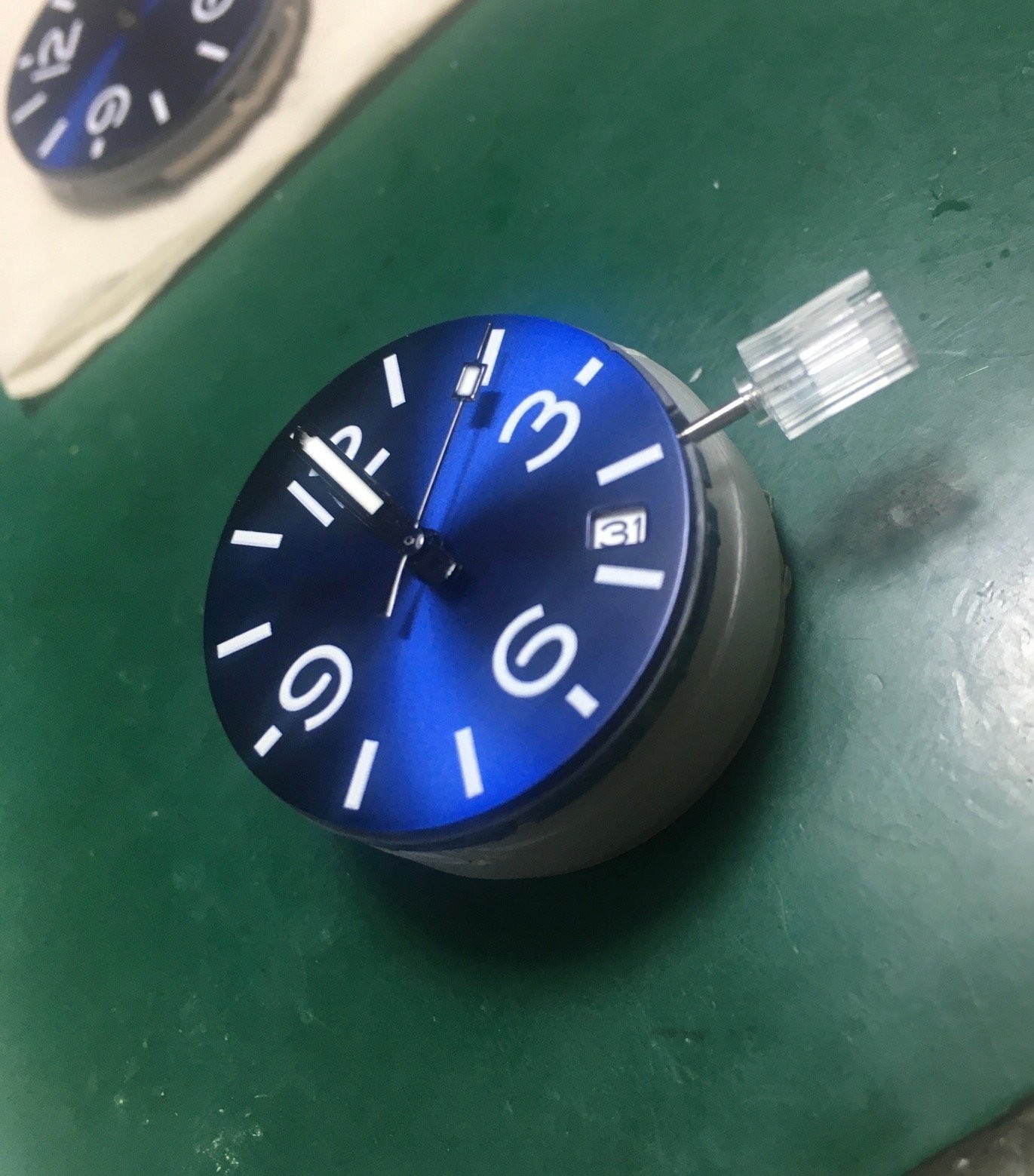 Dark Blue Sunburst Spork Watch Dial – 28.5mm – CT802