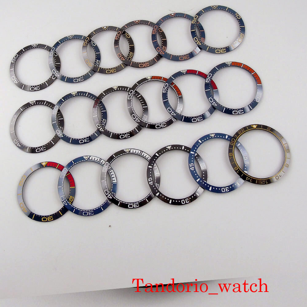 New 38mm Ceramic Watch Bezel Insert Ring Fit 40mm Automatic Men Watch 18 Models