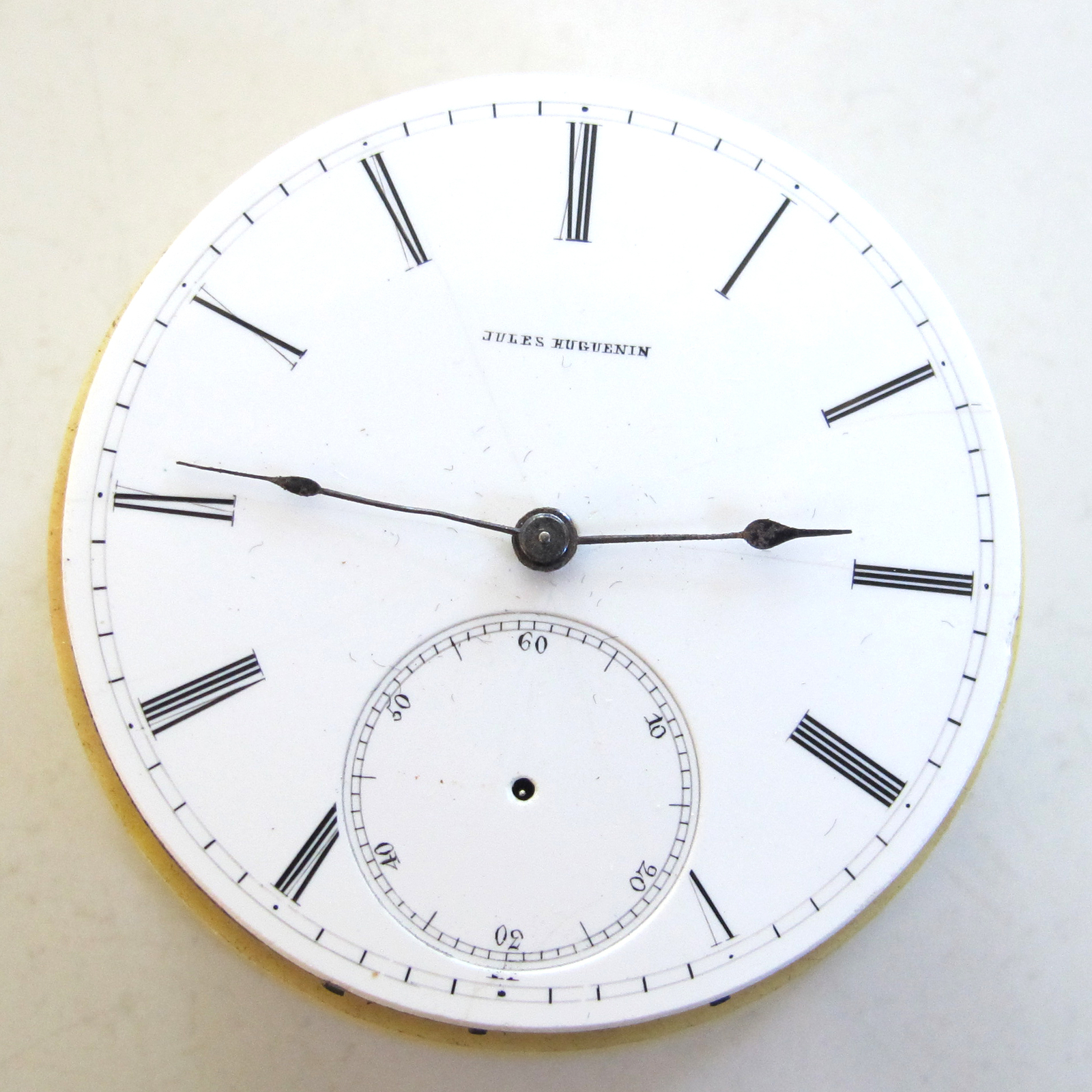 High Grade SWISS JULES HUGUENIN Pocket Watch MOVEMENT 45 mm – Locle Switzerland