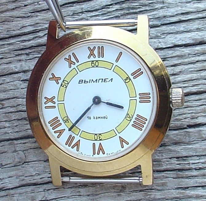 Vintage Dress watch Luch (Russia USSR) mens watch . BLACK DIAL.