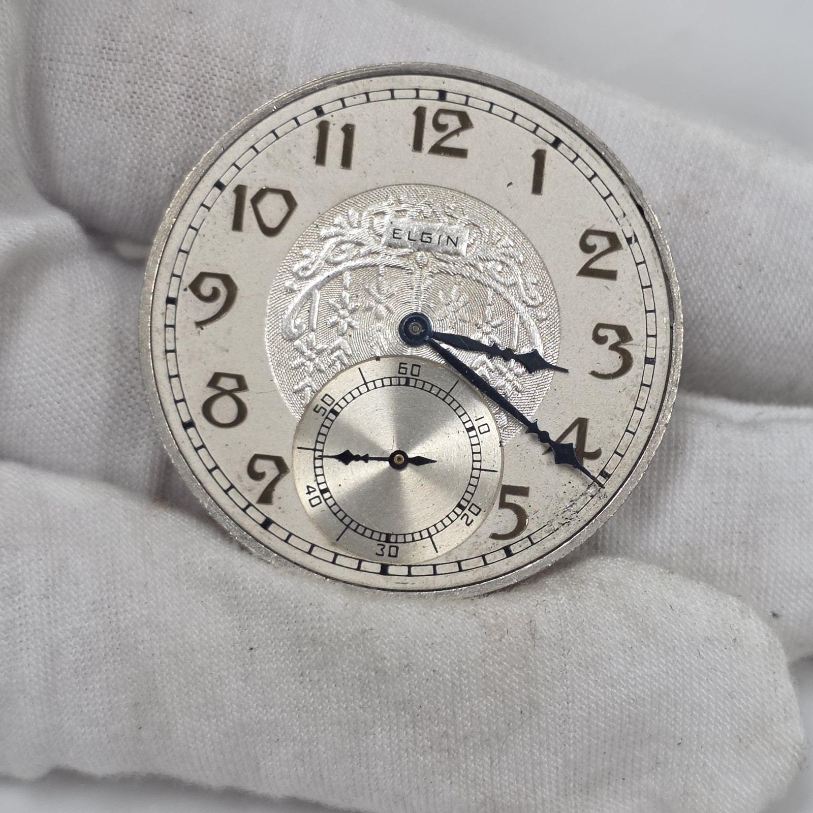 1932 Elgin 12S Grade 303 7J Pocket Watch Movement Mechanical Model 3