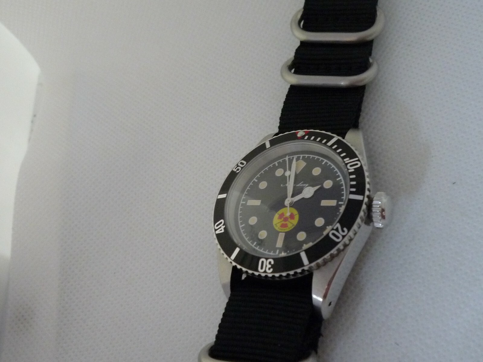 50 fathom big BREVET crown 6538 No Radiation Swiss quartz Ronda movement 316L