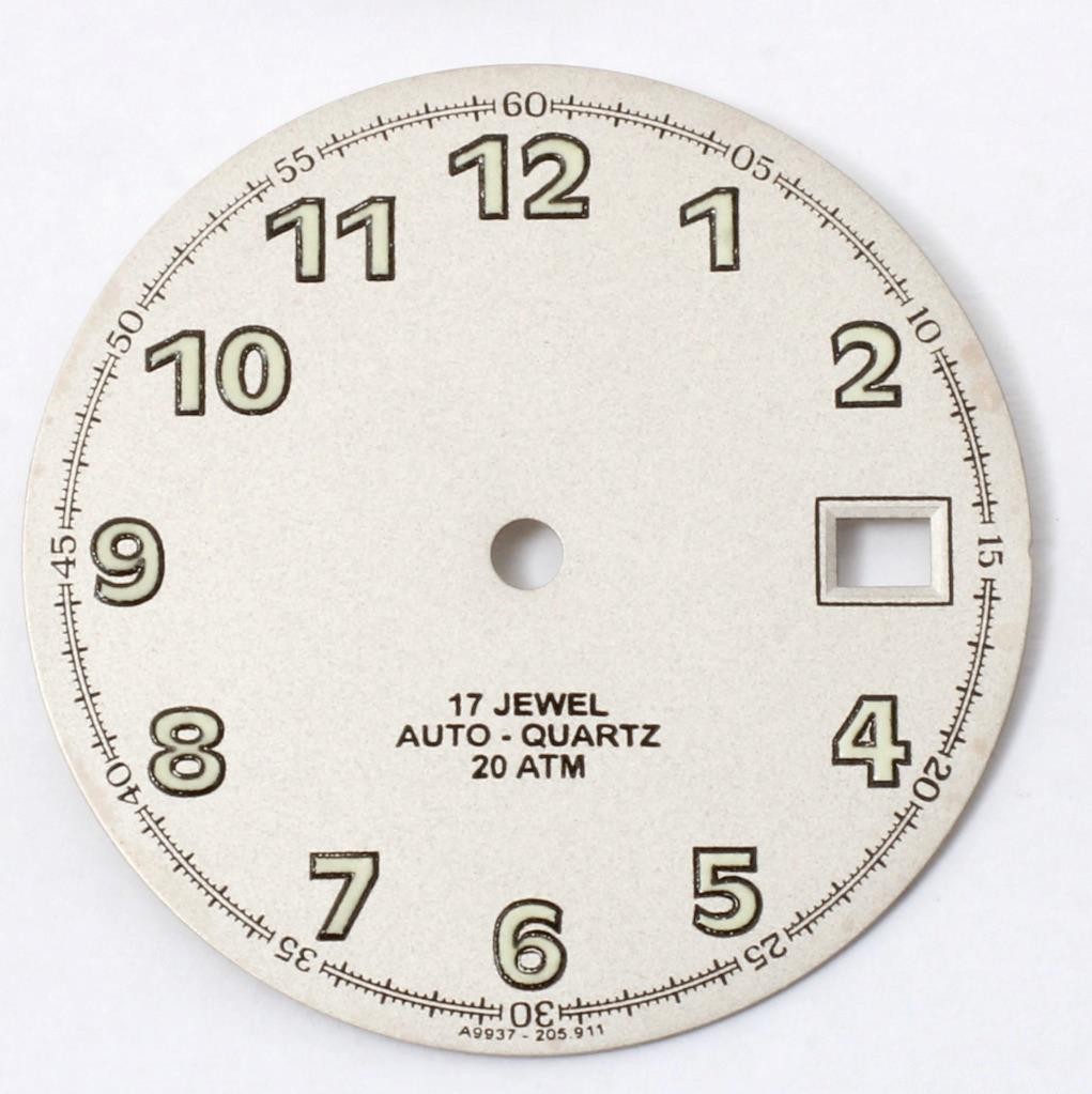 17 NOS Belair Blank Private Label 17j AutoQuartz 20ATM Watch Dials ETA 205.911