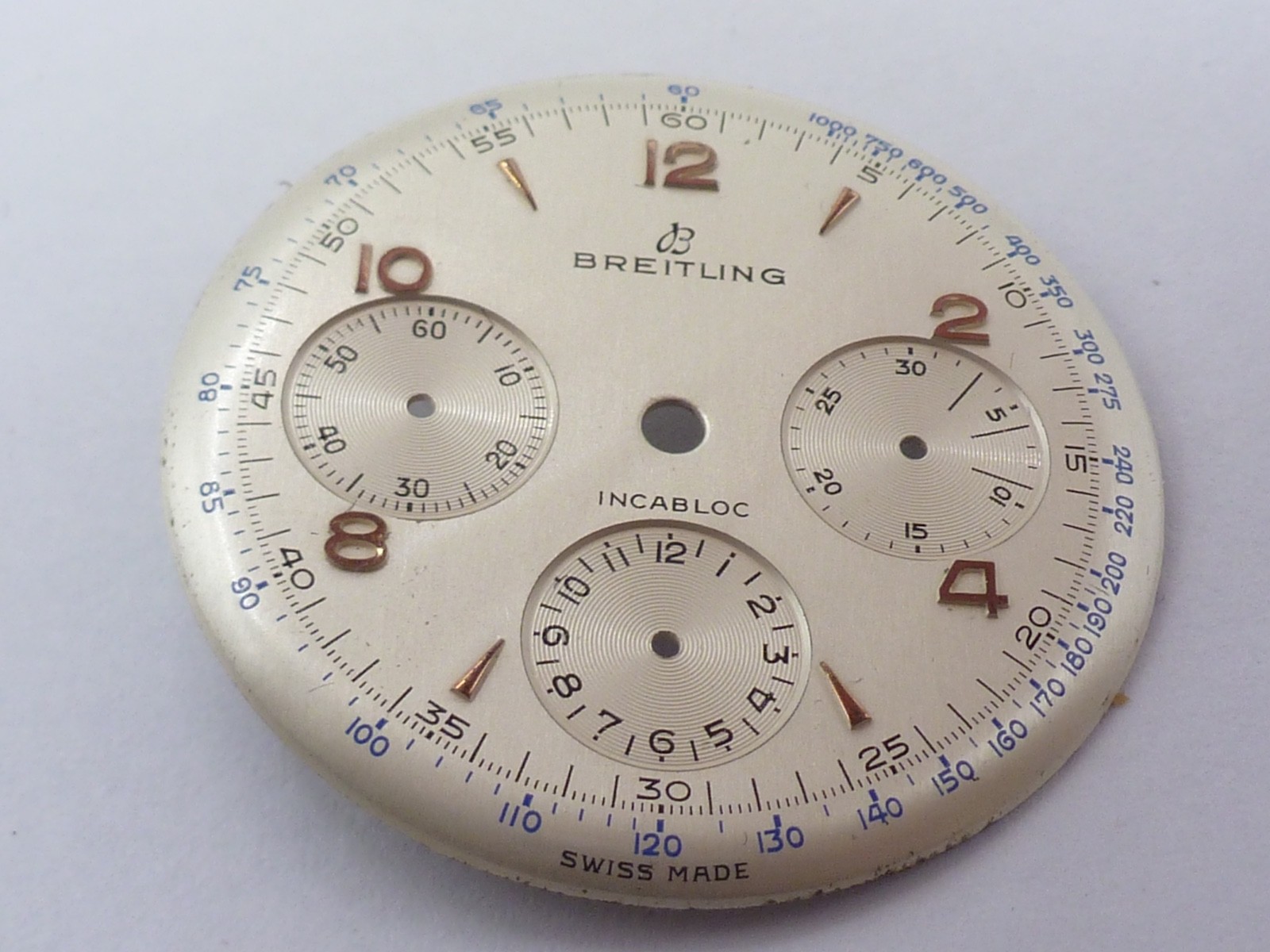 Vintage Breitling Premier Chronograph 787 dial 32,5mm Original gold index