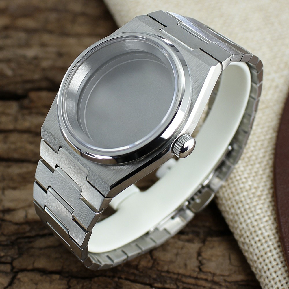 40mm Steel Watch Case Modify PRX Mod Sapphire For Seiko NH35 34 NH36 38 Movement