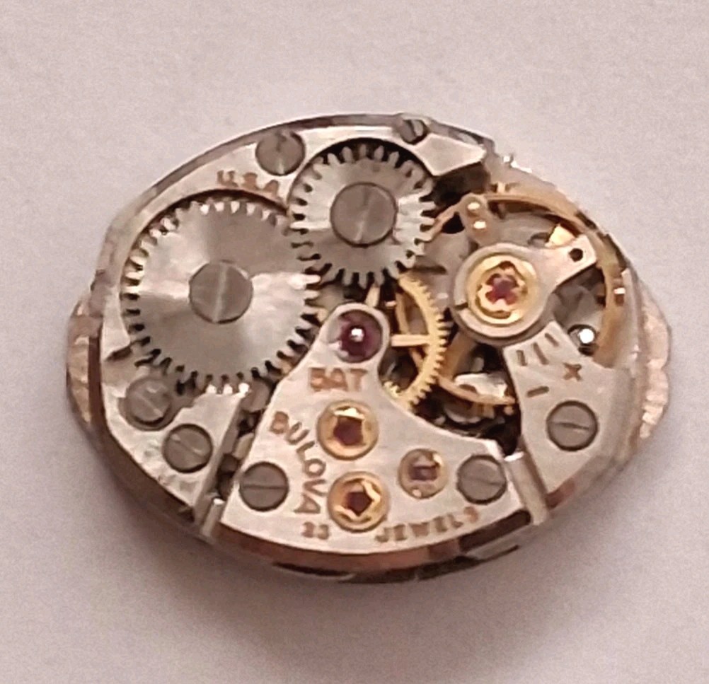 #302, Bulova 5AT. 23 Jewel Bad Hairspring. No Stem, For Parts Movement.