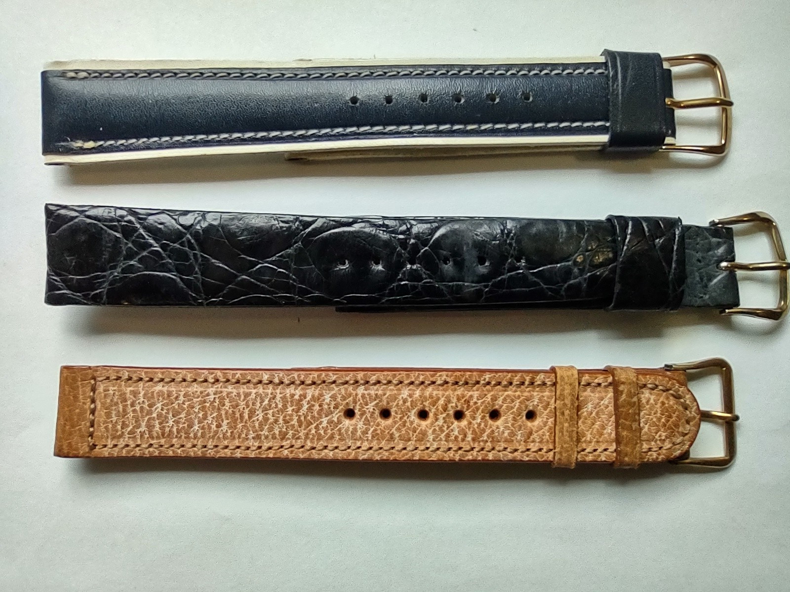 3 Vintage Elgin Marked Watch Straps – 3/4in. / 11/16in. / 5/8in.