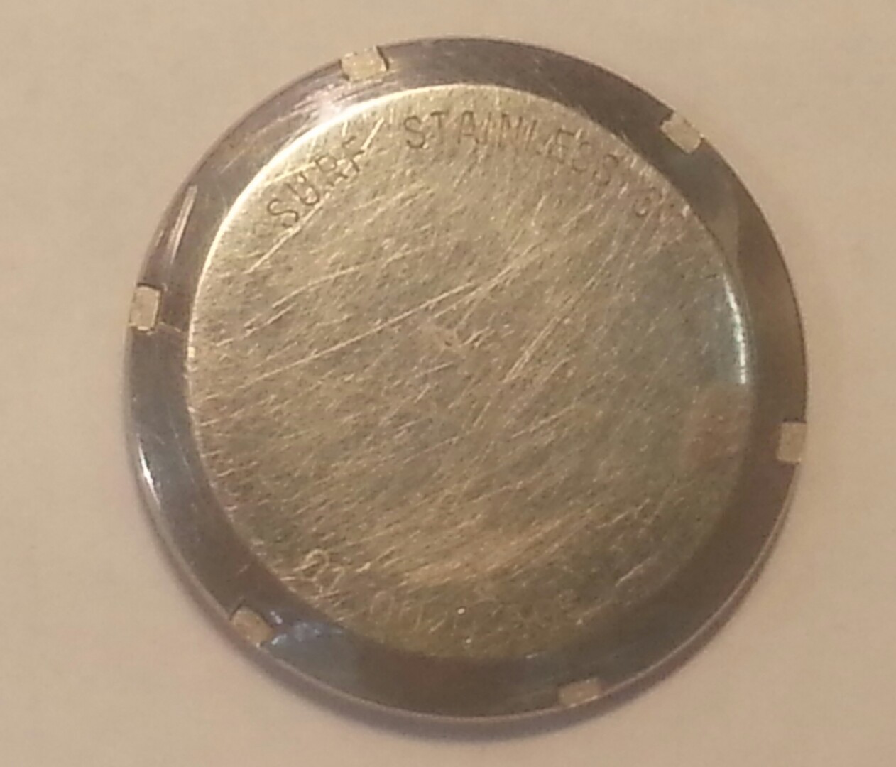 VINTAGE ZENITH MOVADO SURF TUNING FORK CASE BACK stainless steel