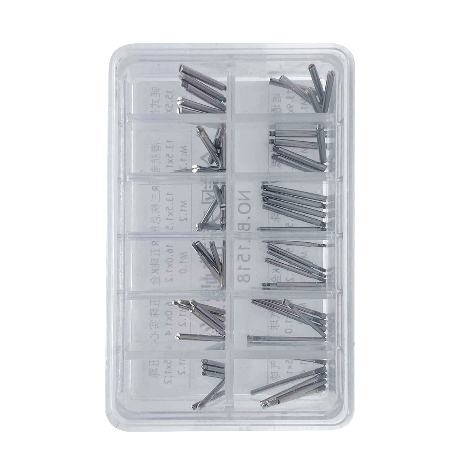 1.0mm 1.2mm 1.4mm Thread Steel Watch Band Link Screw Pin Assortment 60pcs/Box