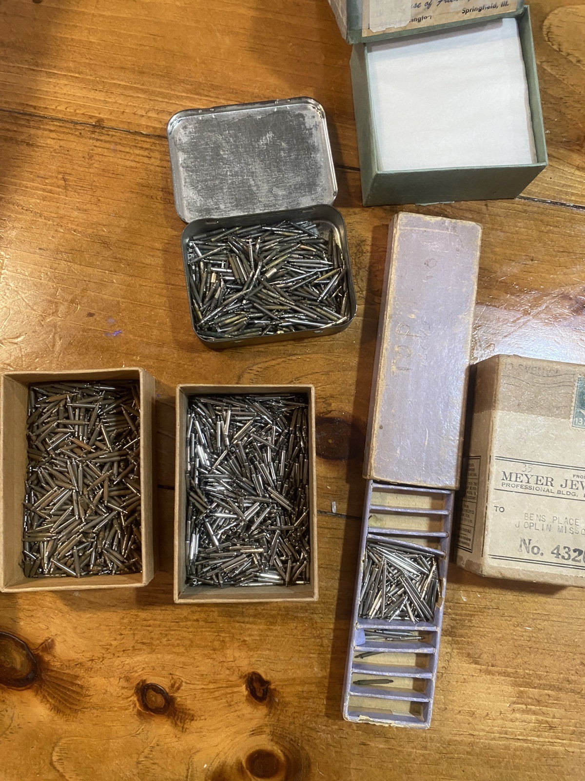 vintage watch parts lot Pins, Paper Links Stamps