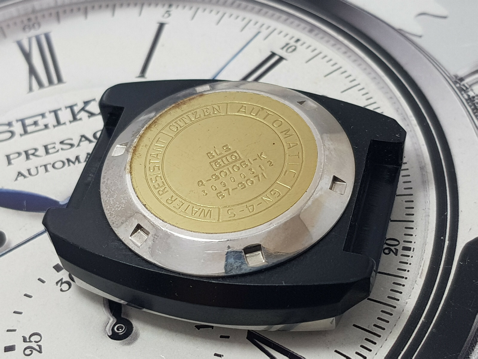 Rare New old stock Case Citizen Chronograph TV Automatic 67-9071 4-901061 Monaco