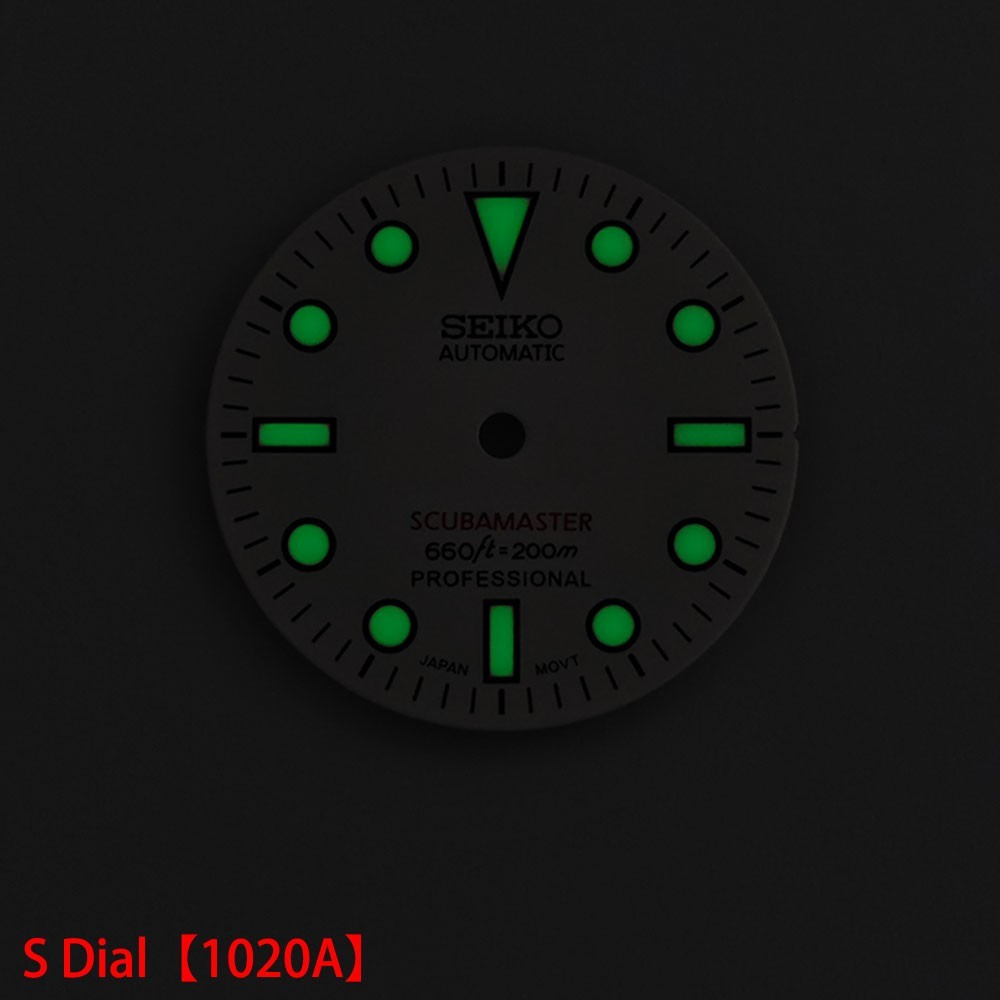 For Seiko 28.5mm Watch Dial Green Luminous Fit NH35 NH36 Movement AUTOMATIC