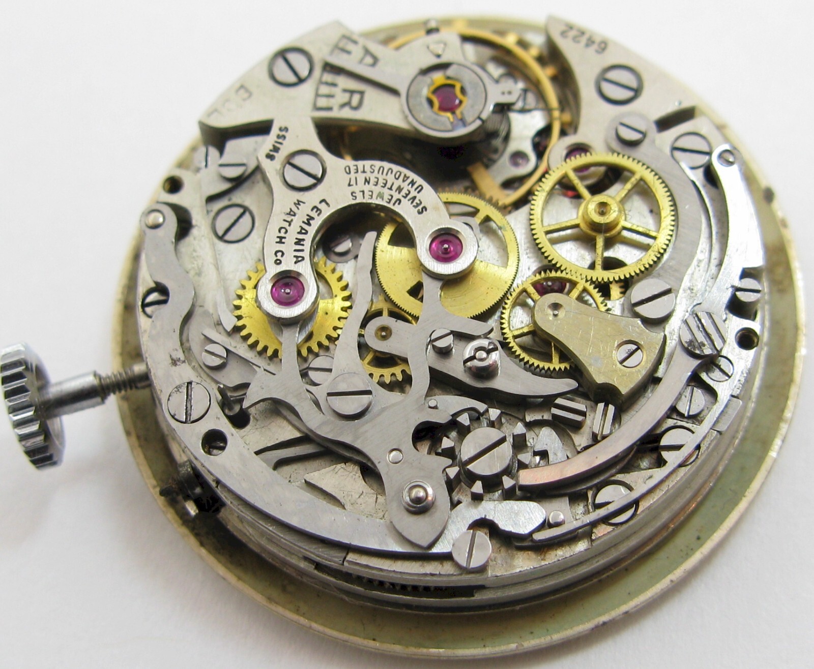 Lemania 27CHRO 321 chronograph part: movement with its dial