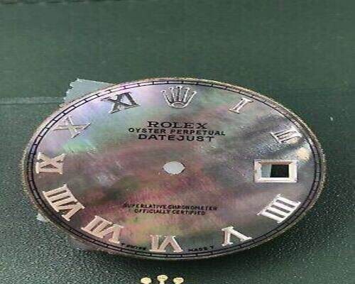Authentic Rolex DateJust36 Dark Mother Of Pearl Shiny Silver Roman Numerals