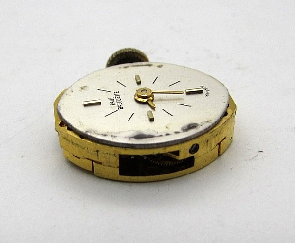 Paul Breguette Swiss 17j PXT Movement w/ Dial & Crown Balance Ticks Parts Resto