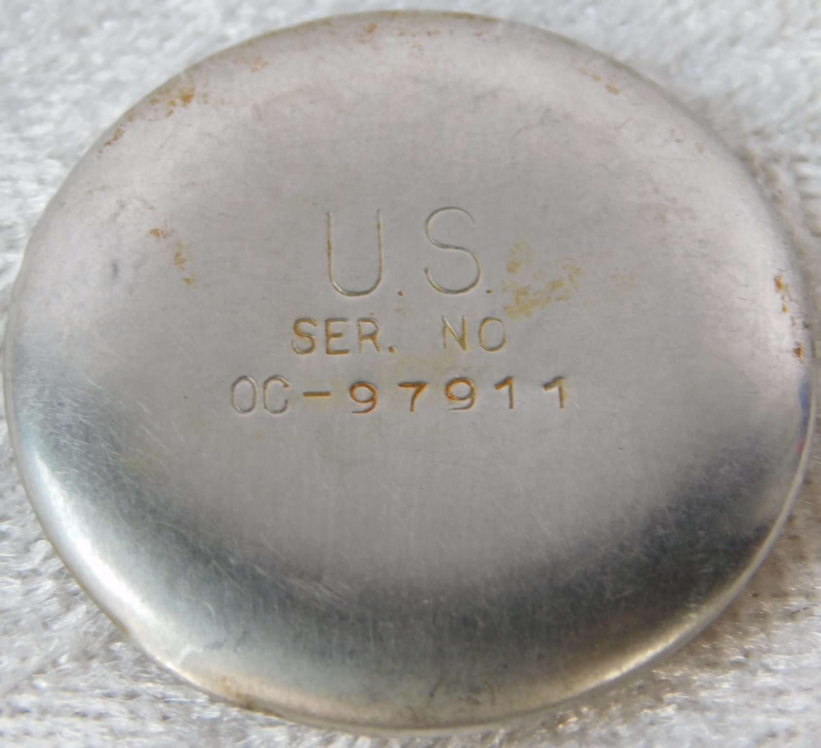 WWII US Army Elgin US Ordnance Dept Pilot Hack Wrist Watch Back Case Cover 29mm