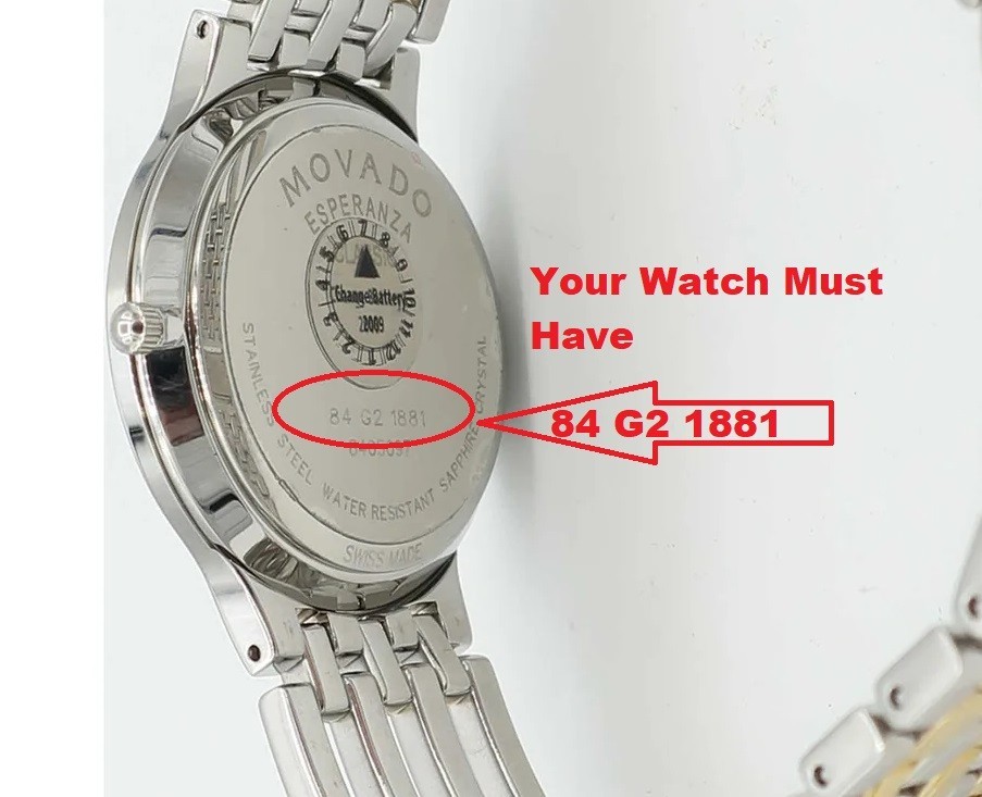 Movado Esperanza Mens Two Tone Watch Sizing Link 0600451
