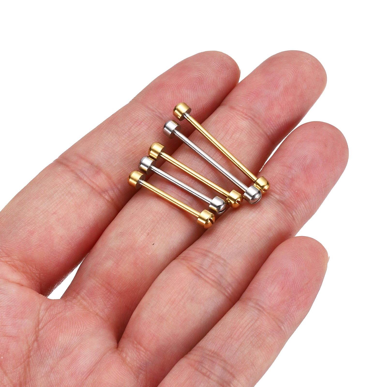2 in 1 16mm Watch Screw Tube Rod with 2mm Slotted Screwdriver, Rose Gold