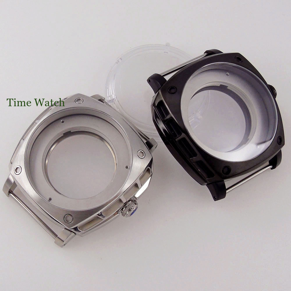 47.5mm Sapphire Square Watch Case 316L For Miyota 8215 821A 8205 DG 2813 3804