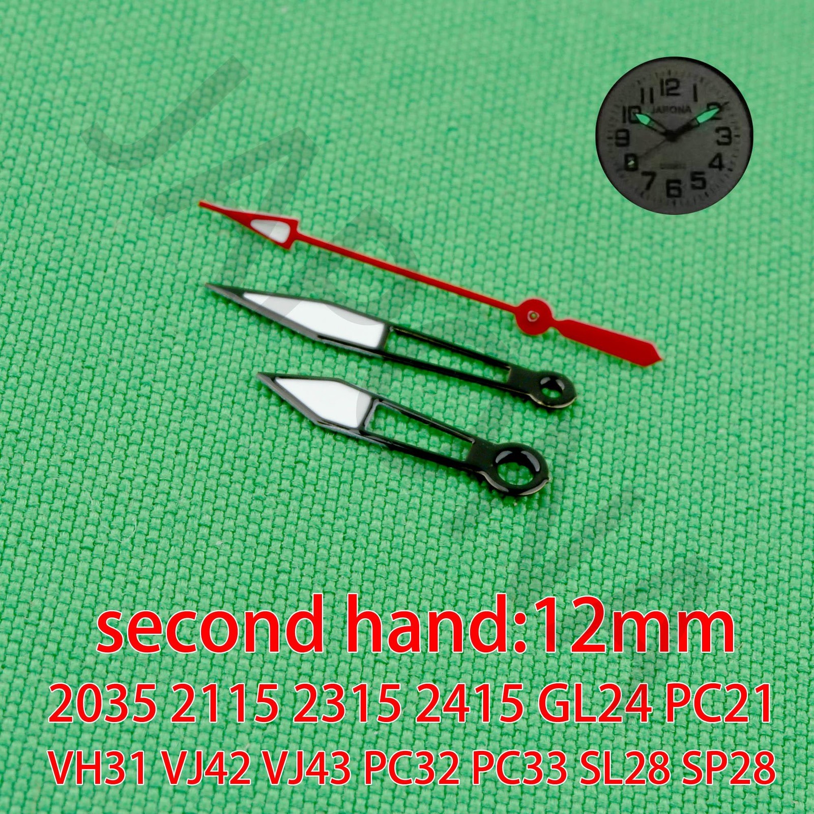 New Watch Hands Set Miyota 2035 VH31 VJ42 VJ43 2115 Luminous Silver Parts Kit